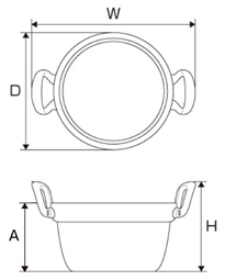 段付鍋寸法図