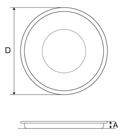 中華セイロ用受け台 寸法図